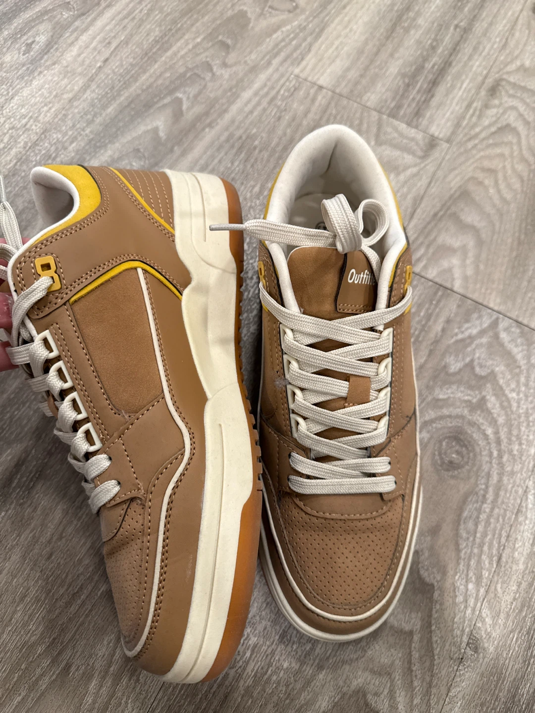 Outfitters Brown & Yellow Lace-Up Sneakers - photo 3