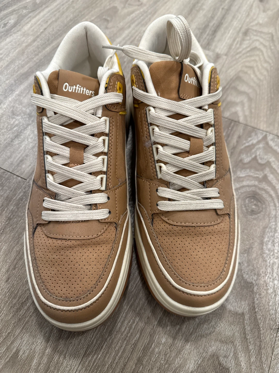 Outfitters Brown & Yellow Lace-Up Sneakers - photo 2