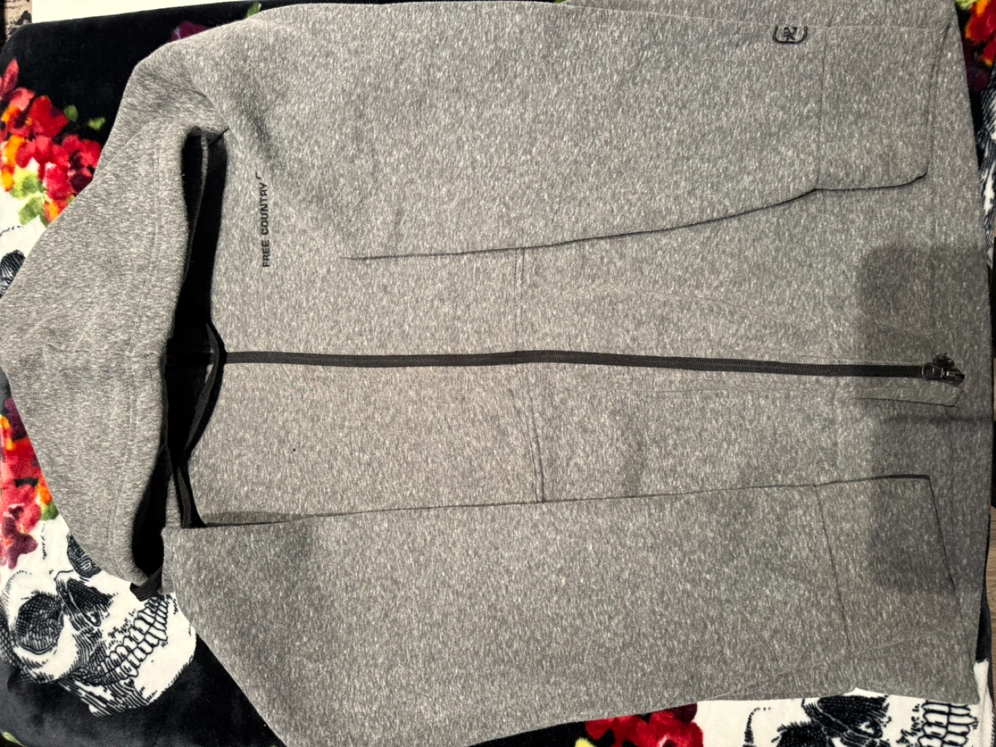 Free Country Grey Zip-Up Hoodie