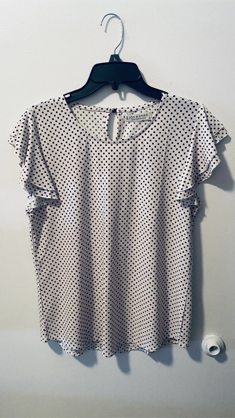 Ladies size m polka dot top