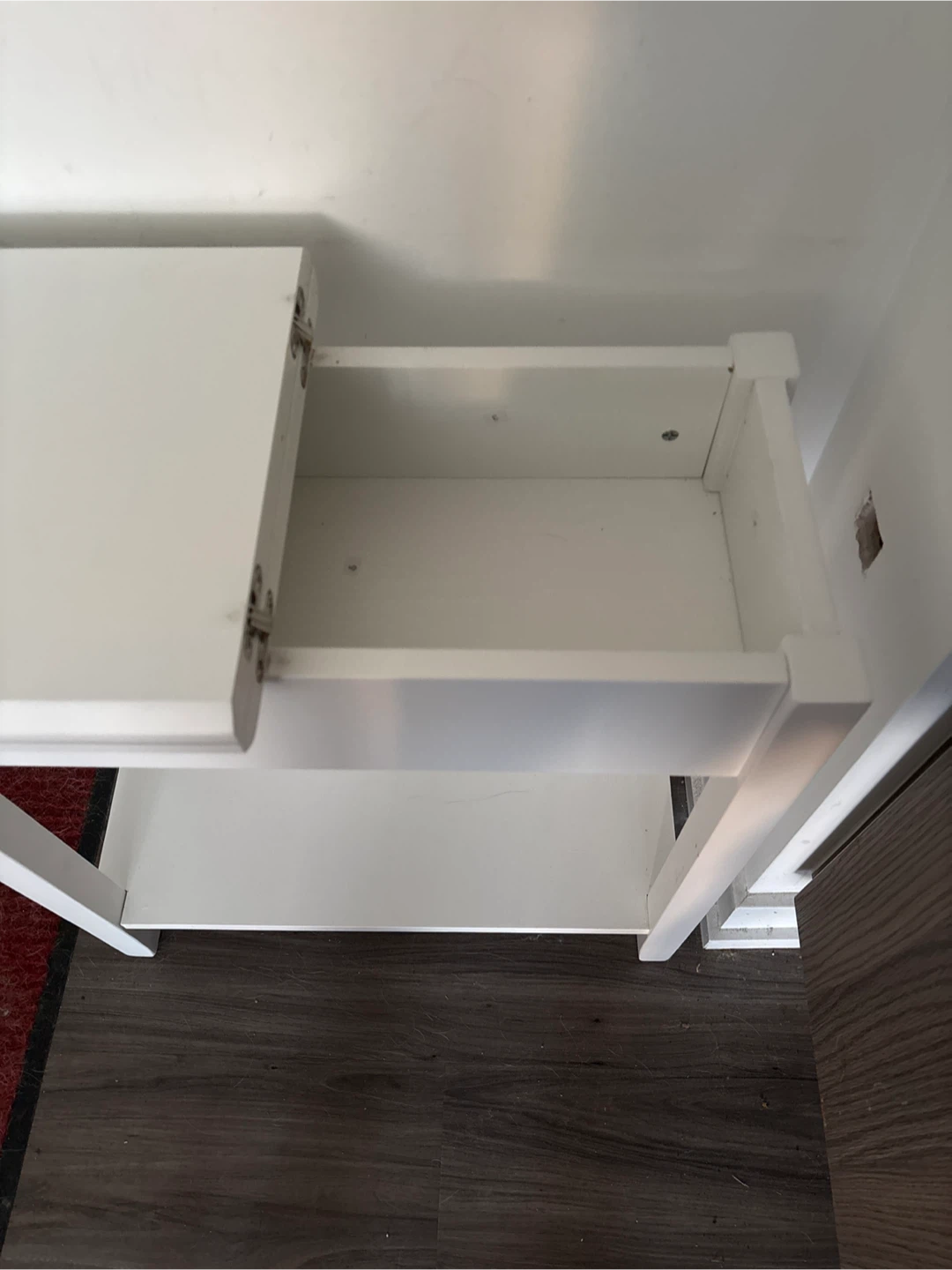 White entryway Table with Shelf and Drawer - photo 2