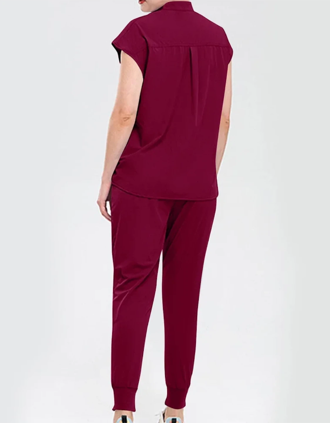 Maroon Scrub Set