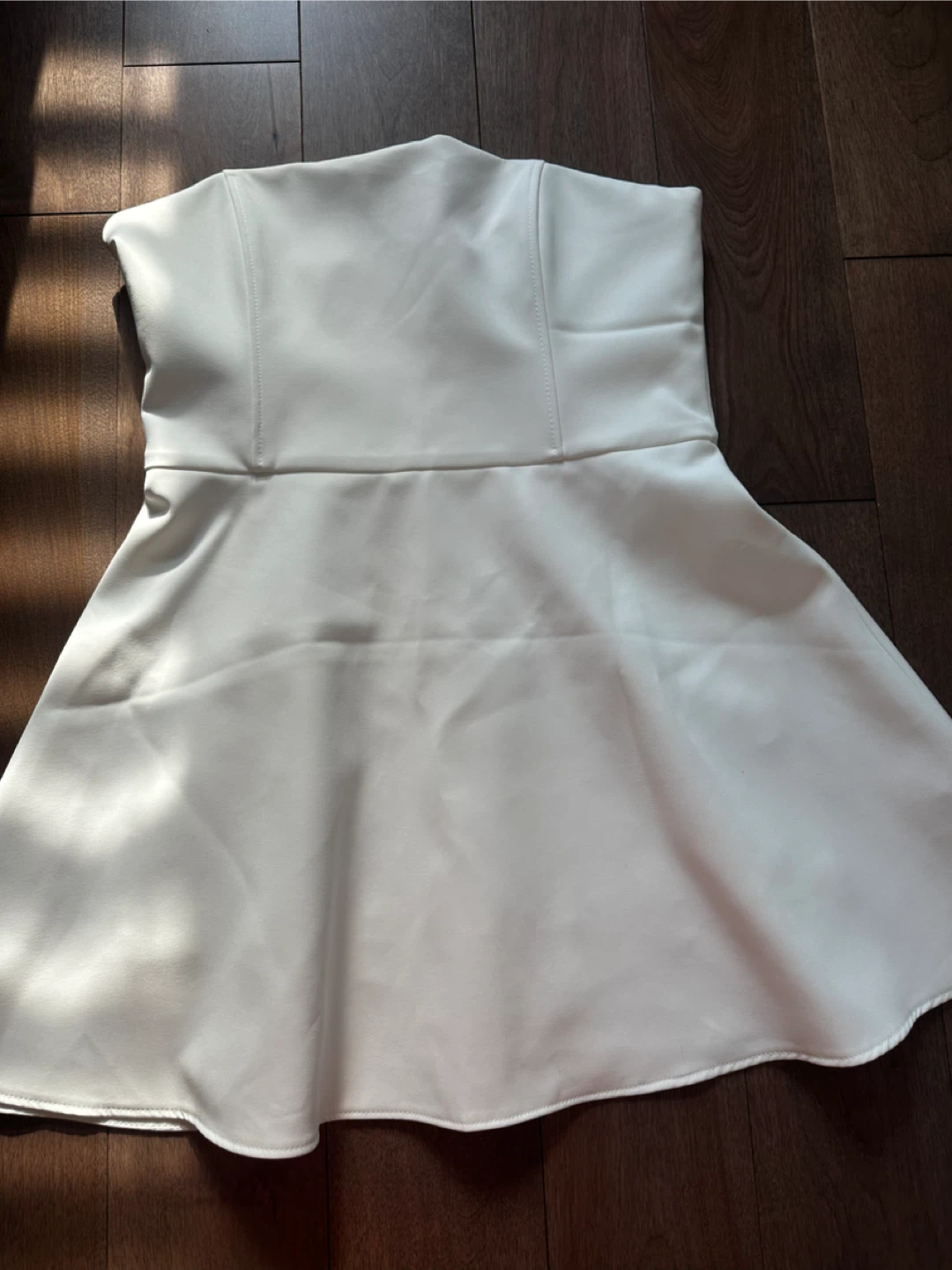 New Zara White Strapless Dress