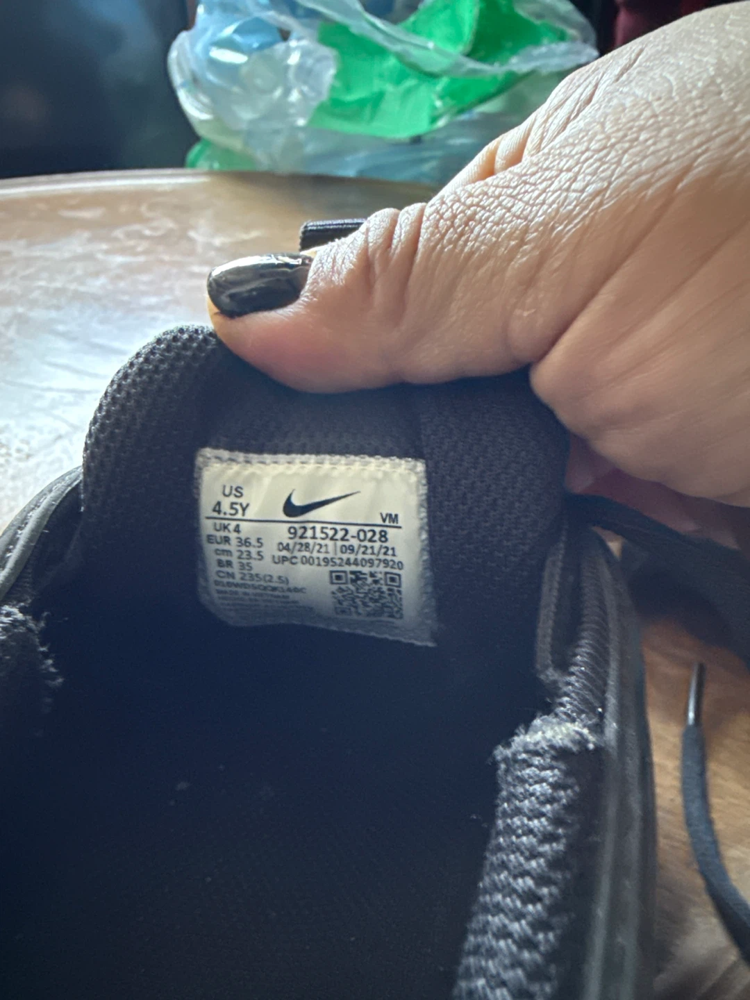 Nike Air Max 97 Youth Sneakers - Black/White - Size 4.5Y - photo 2