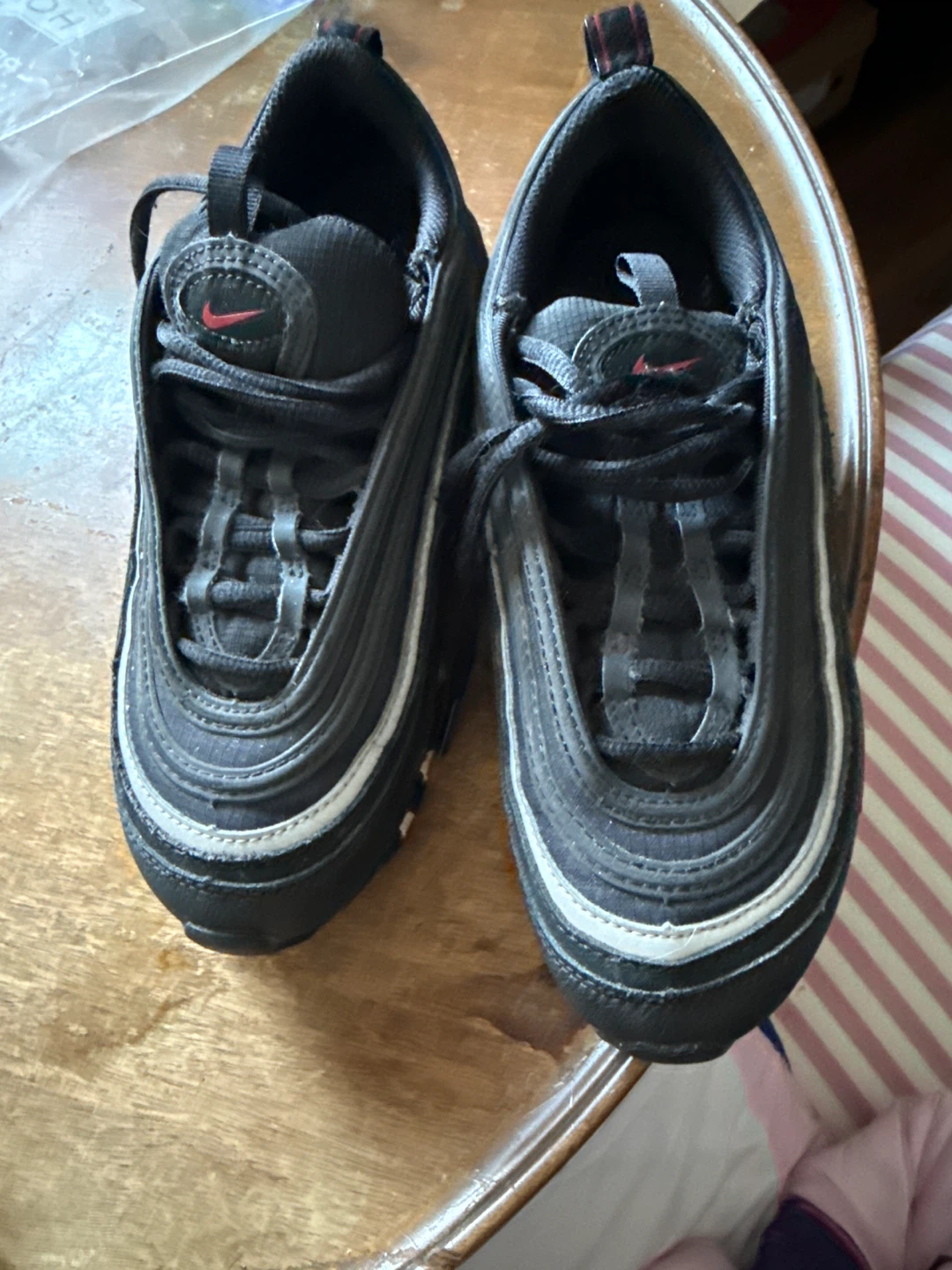 Nike Air Max 97 Youth Sneakers - Black/White - Size 4.5Y - photo 4