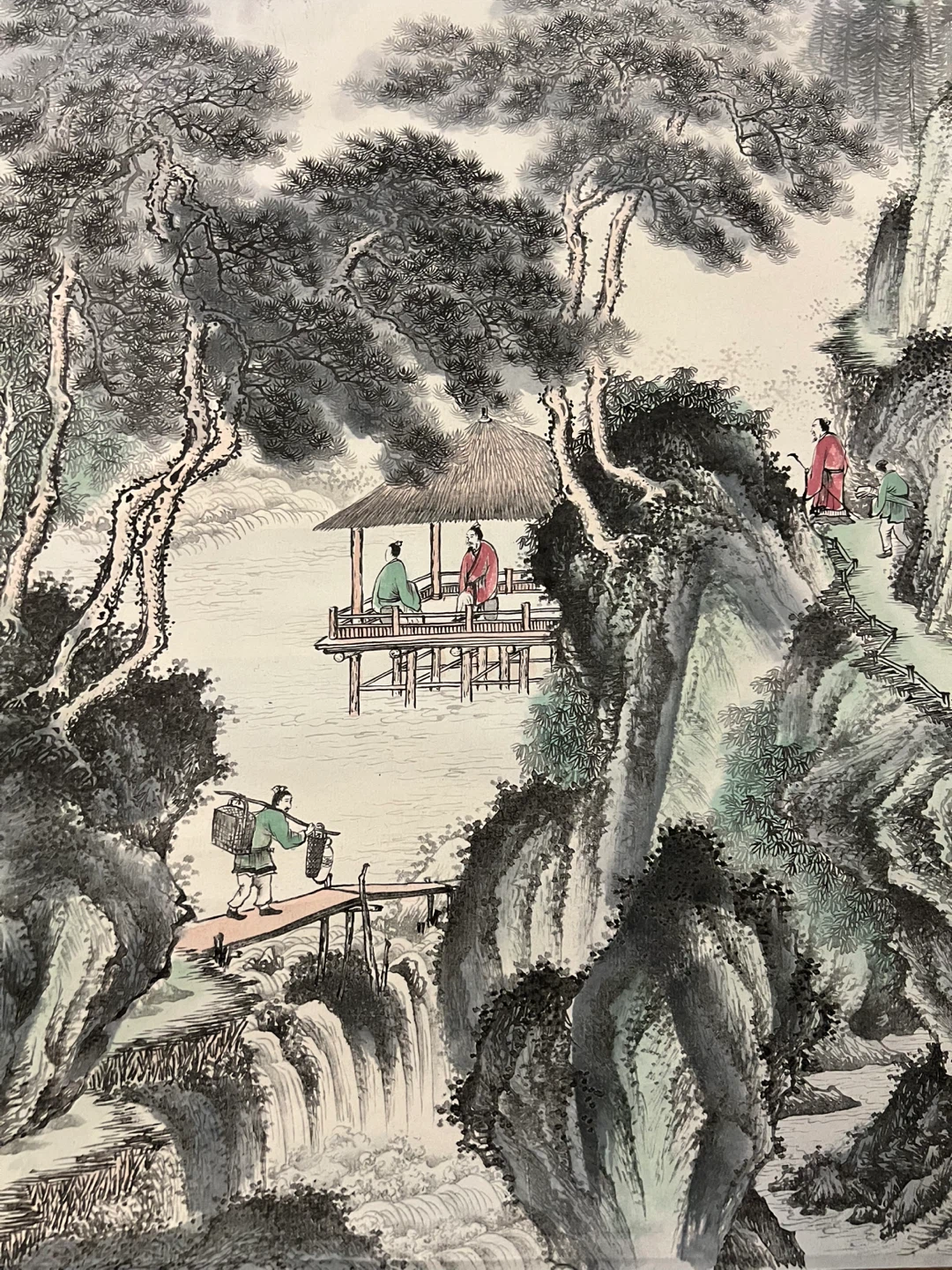 Two Vintage Chinese Landscape Scroll Paintings - photo 2
