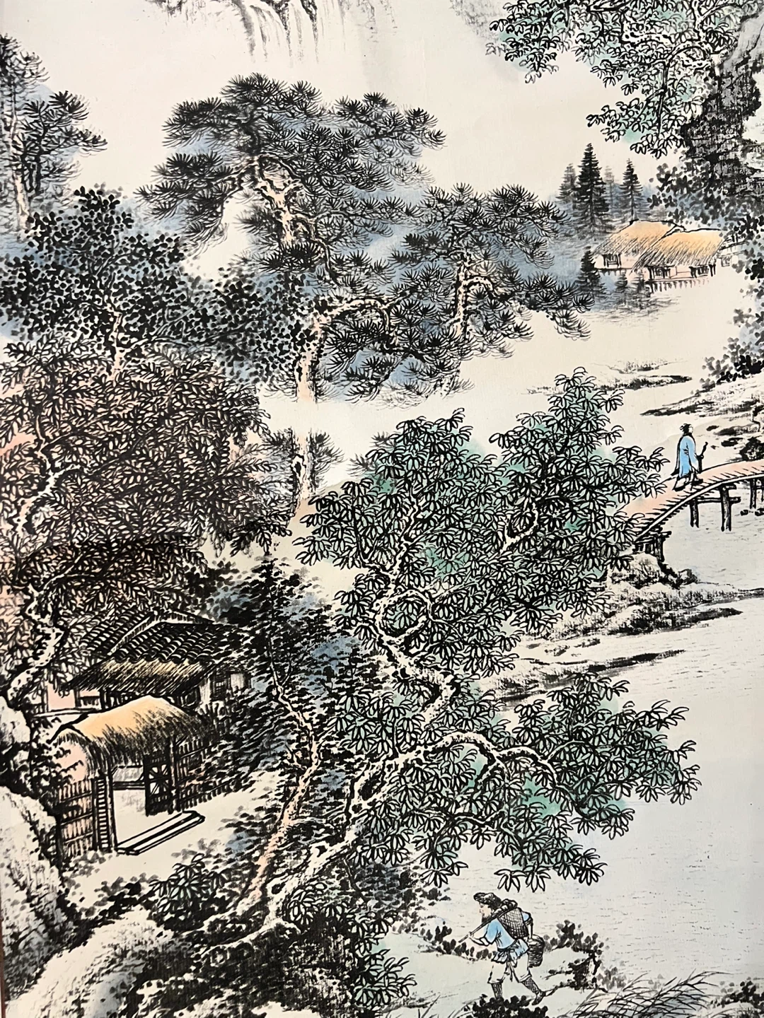 Two Vintage Chinese Landscape Scroll Paintings - photo 3