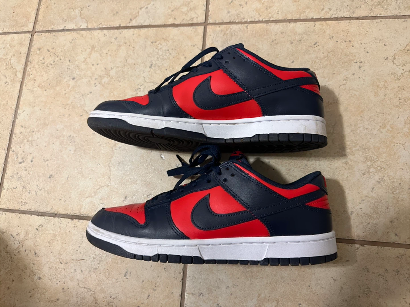 Nike Dunk Low Red Navy Sneakers - photo 3