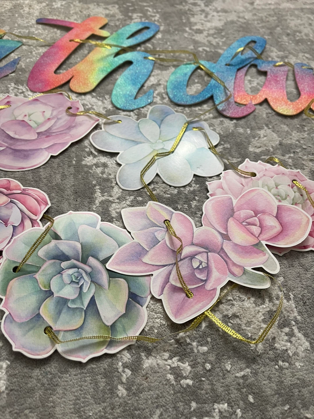 Succulent birthday set - photo 2
