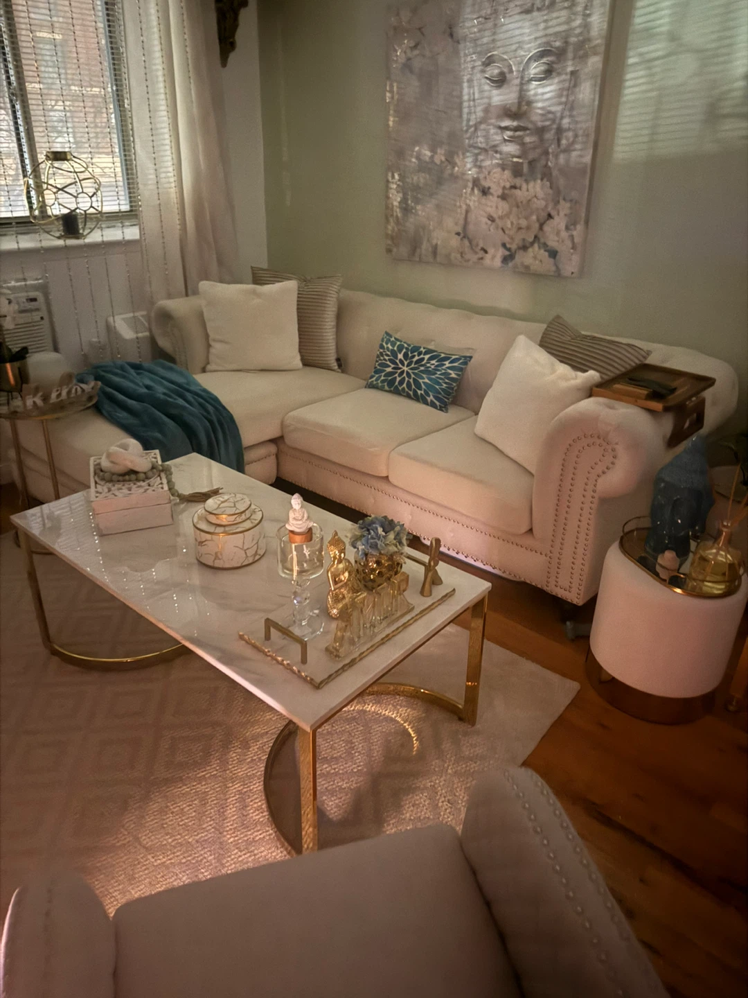 Elegant White Sectional Sofa