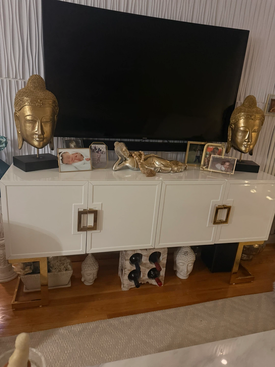 White TV Stand Cabinet - photo 2