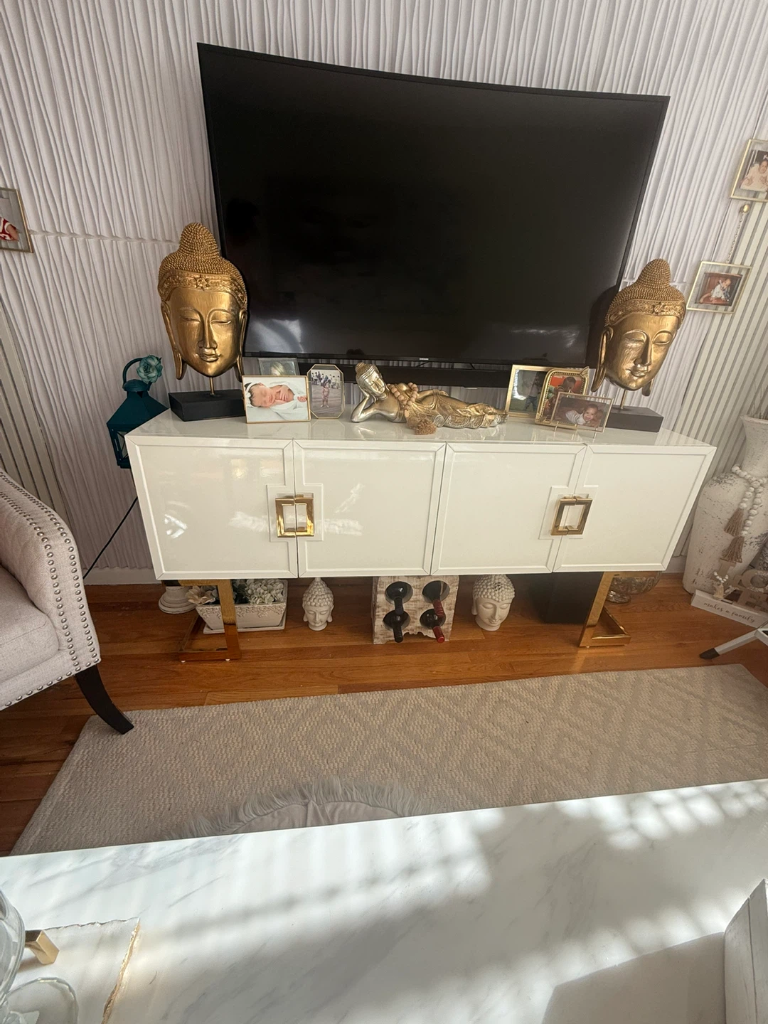White TV Stand Cabinet - photo 4