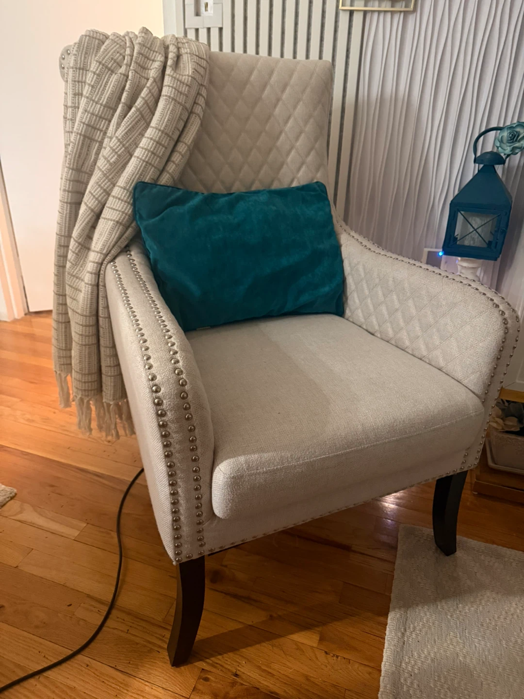 Upholstered Accent Chair - Beige