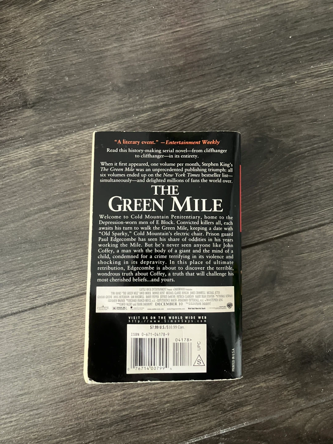 The Green Mile by Stephen King Novel - photo 2