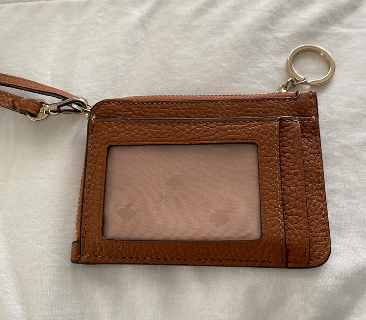 Kate Spade Brown Leather Card Holder Wallet with Wristlet - photo 2