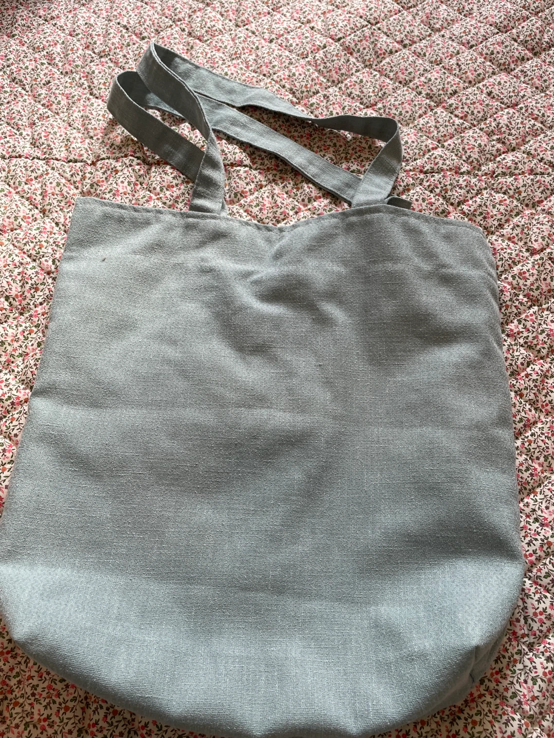 Light Blue Canvas Tote Bag with Pockets - photo 2