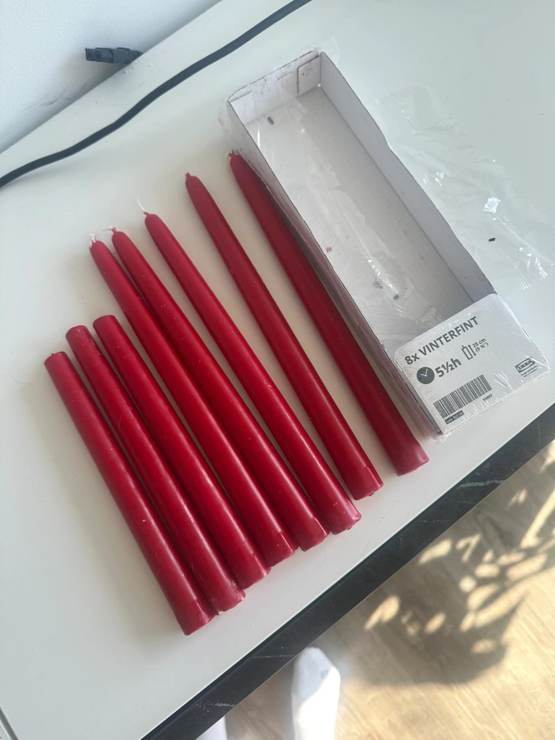 IKEA Red Taper Candles - 8 Pack