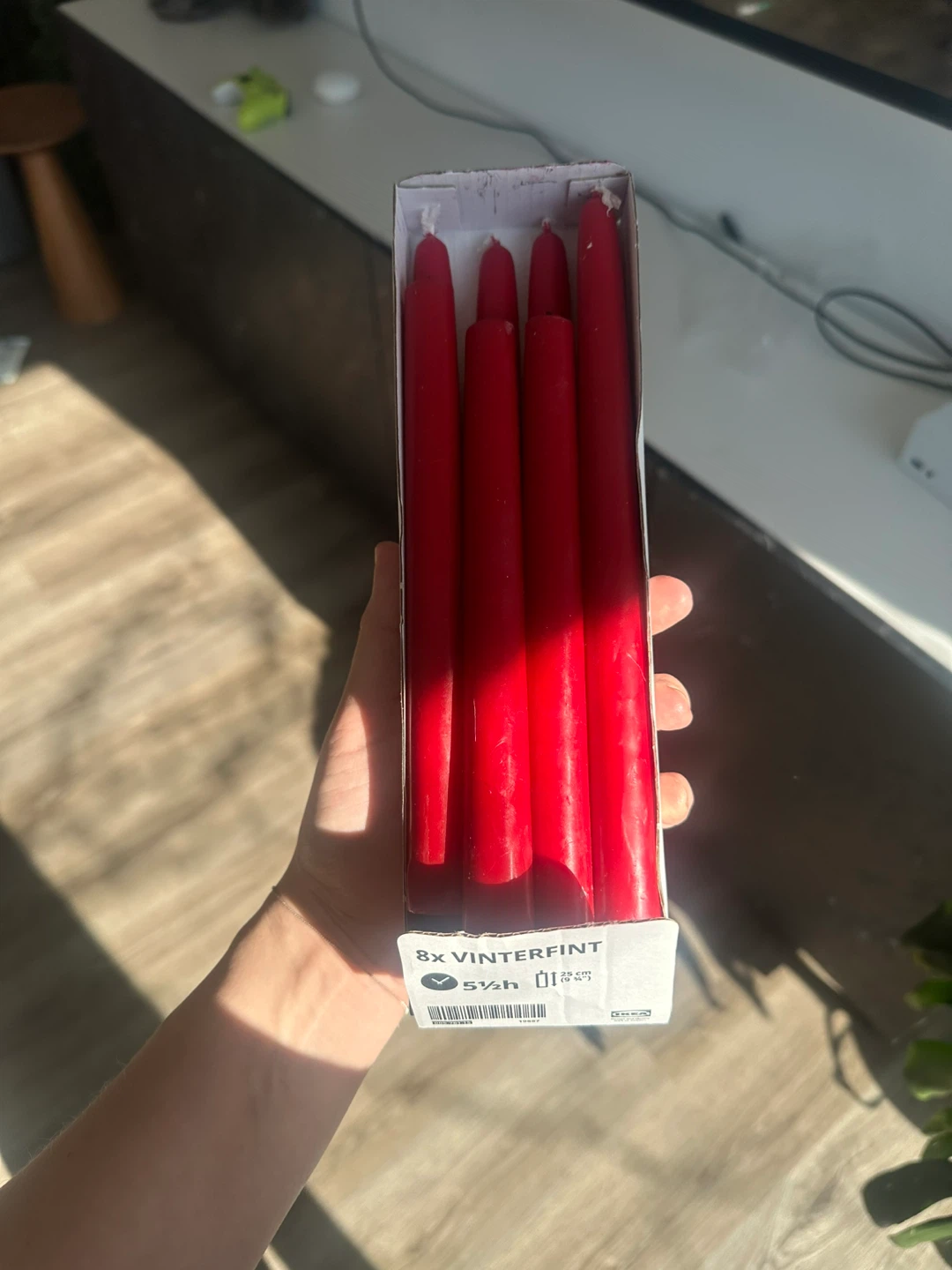 IKEA Red Taper Candles - 8 Pack - photo 2