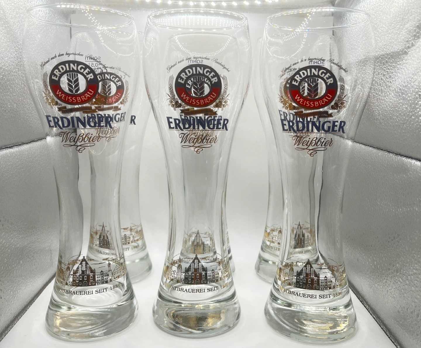 Erdinger Weissbrau Pilsner glass set of 6