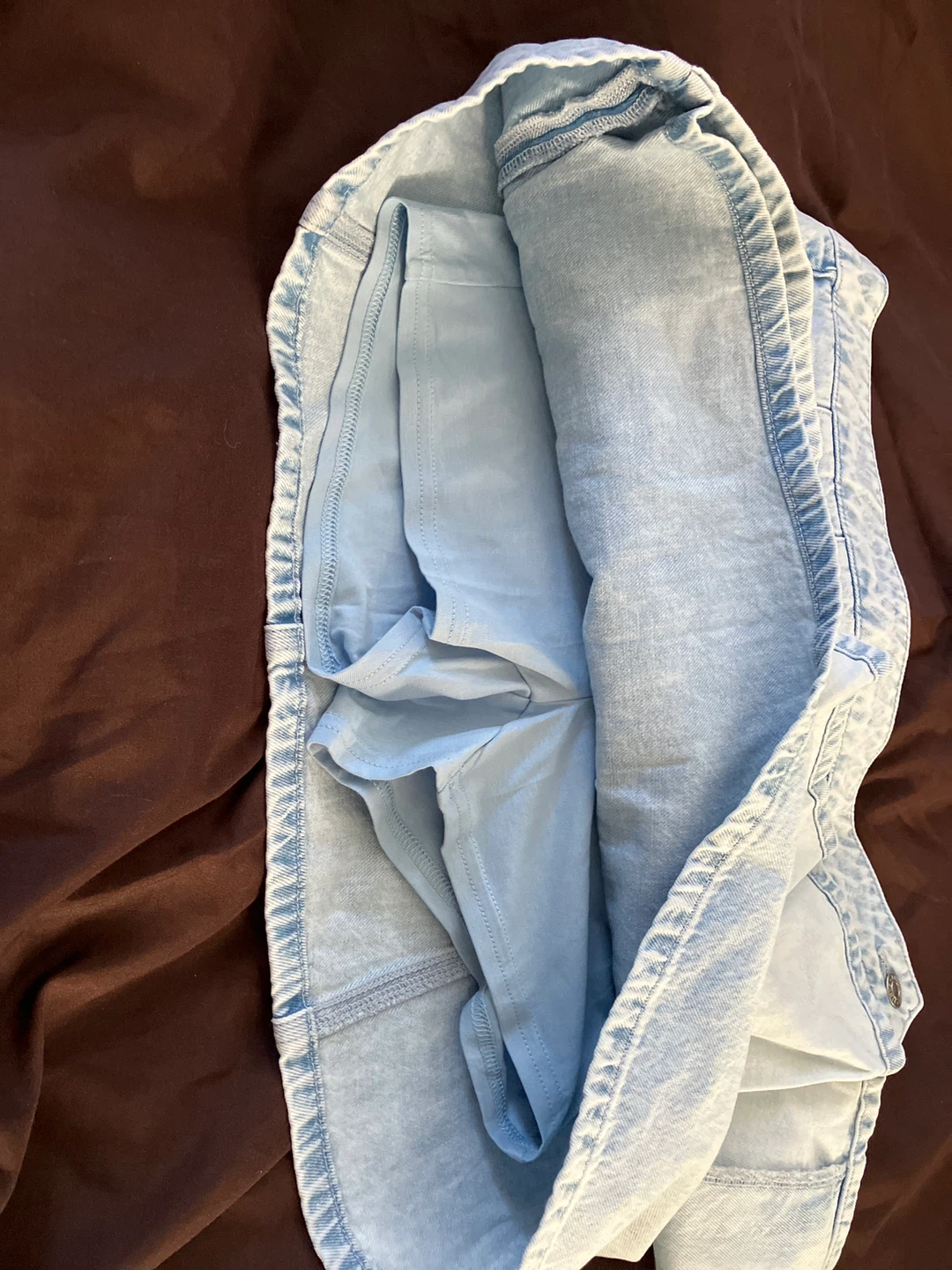 American Eagle Light Wash Denim Pleated Mini Skirt - photo 2