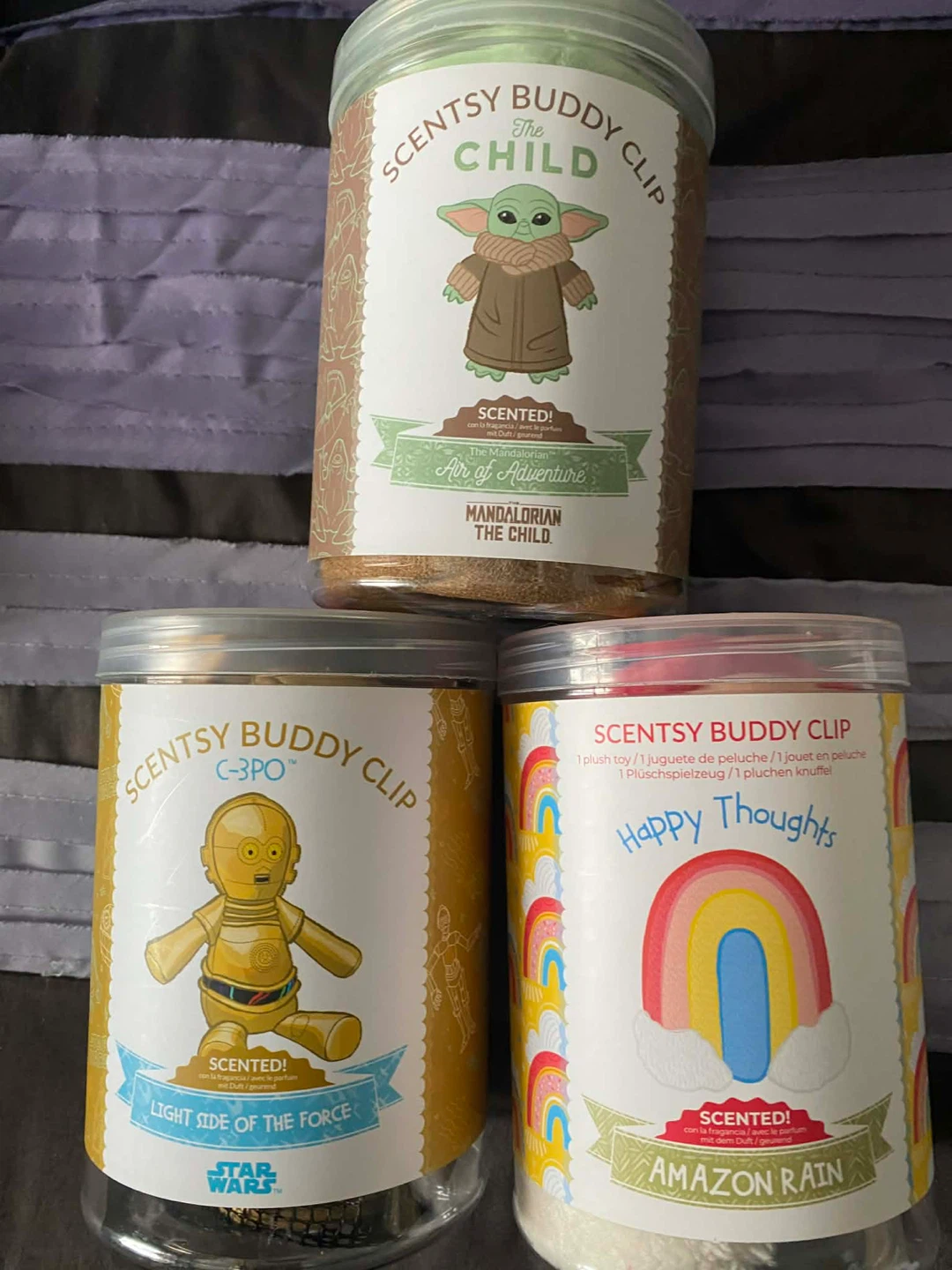 Scentsy Buddy Clips - The Child, C-3PO, and Happy Thoughts