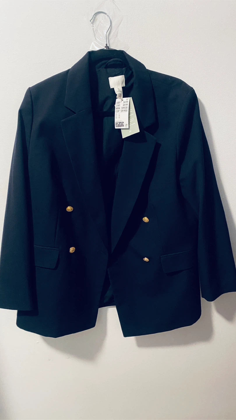 H and m blazer navy blue size large - photo 3