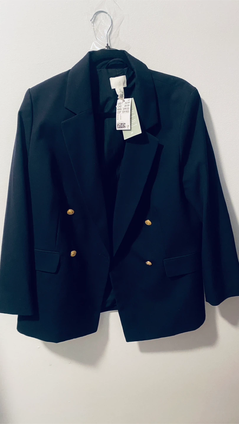 H and m blazer navy blue size large - photo 2