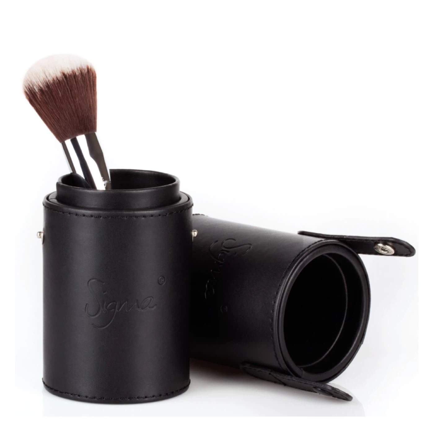 Leather Makeup Brush Holder Case