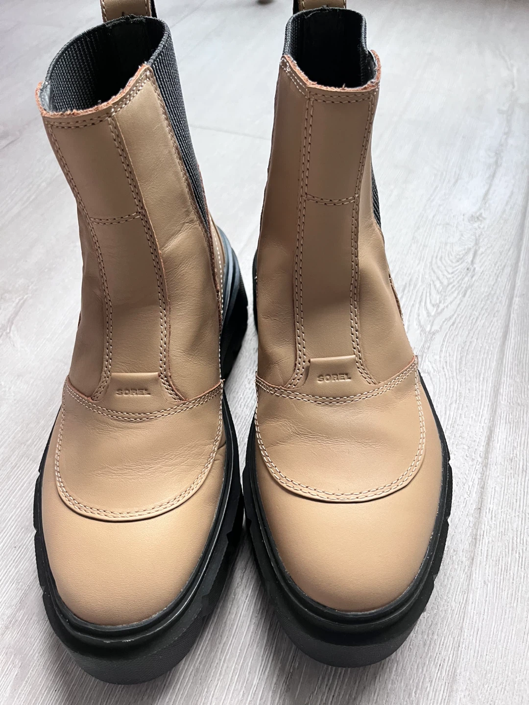 Brand New Sorel Women's Tan Leather Chelsea Boots - photo 4