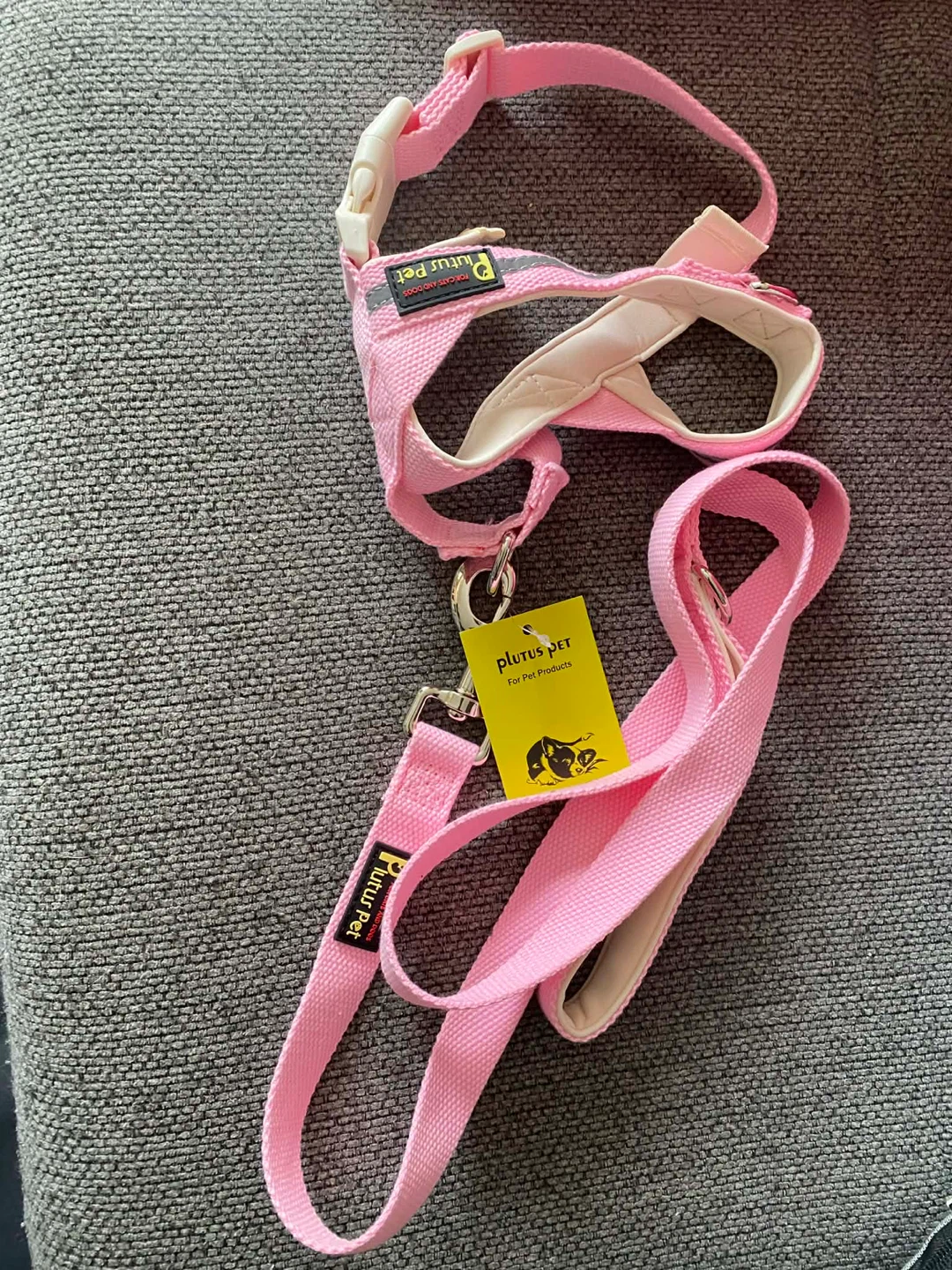Plutus Pet Pink Dog Harness and Leash Set - Size S - photo 3