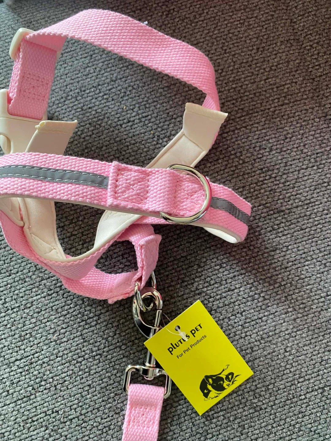 Plutus Pet Pink Dog Harness and Leash Set - Size S