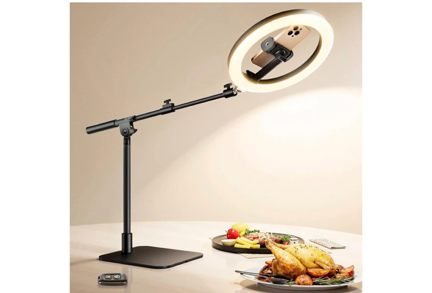 LED Ring Light with Phone Holder and Stand