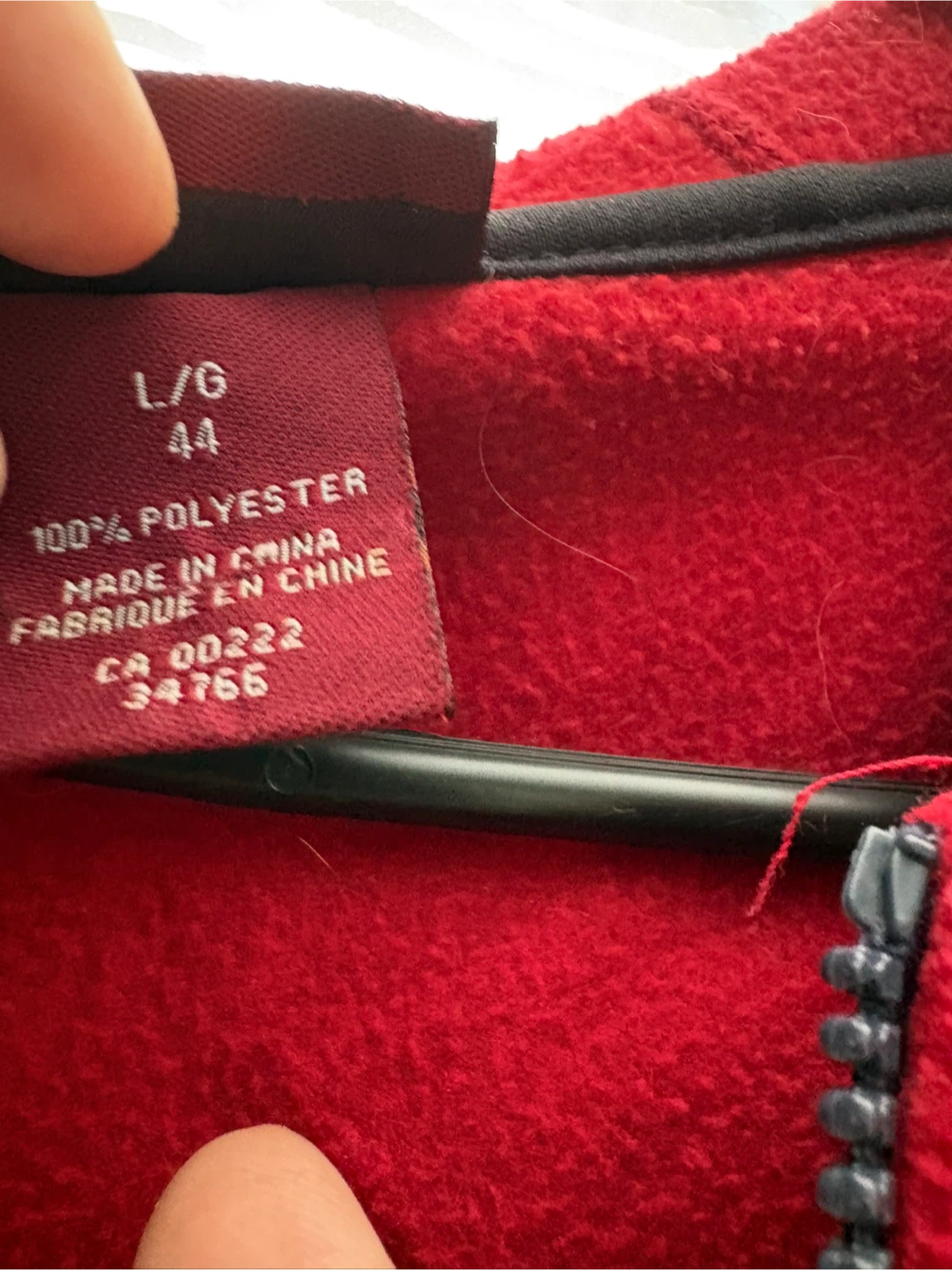 Red Fleece Hoodie - L/G
