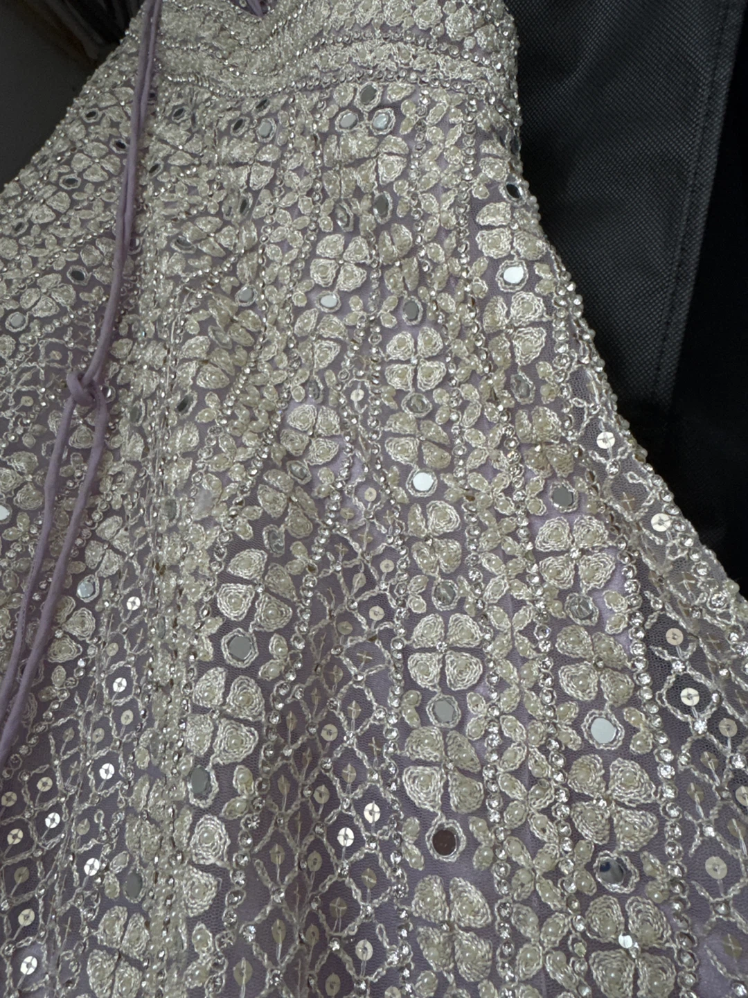Lavender Embroidered Lehenga Choli Dupatta Set - photo 3