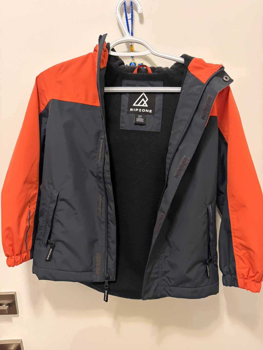 Ripzone Kids Jacket Orange/Grey Size S/P