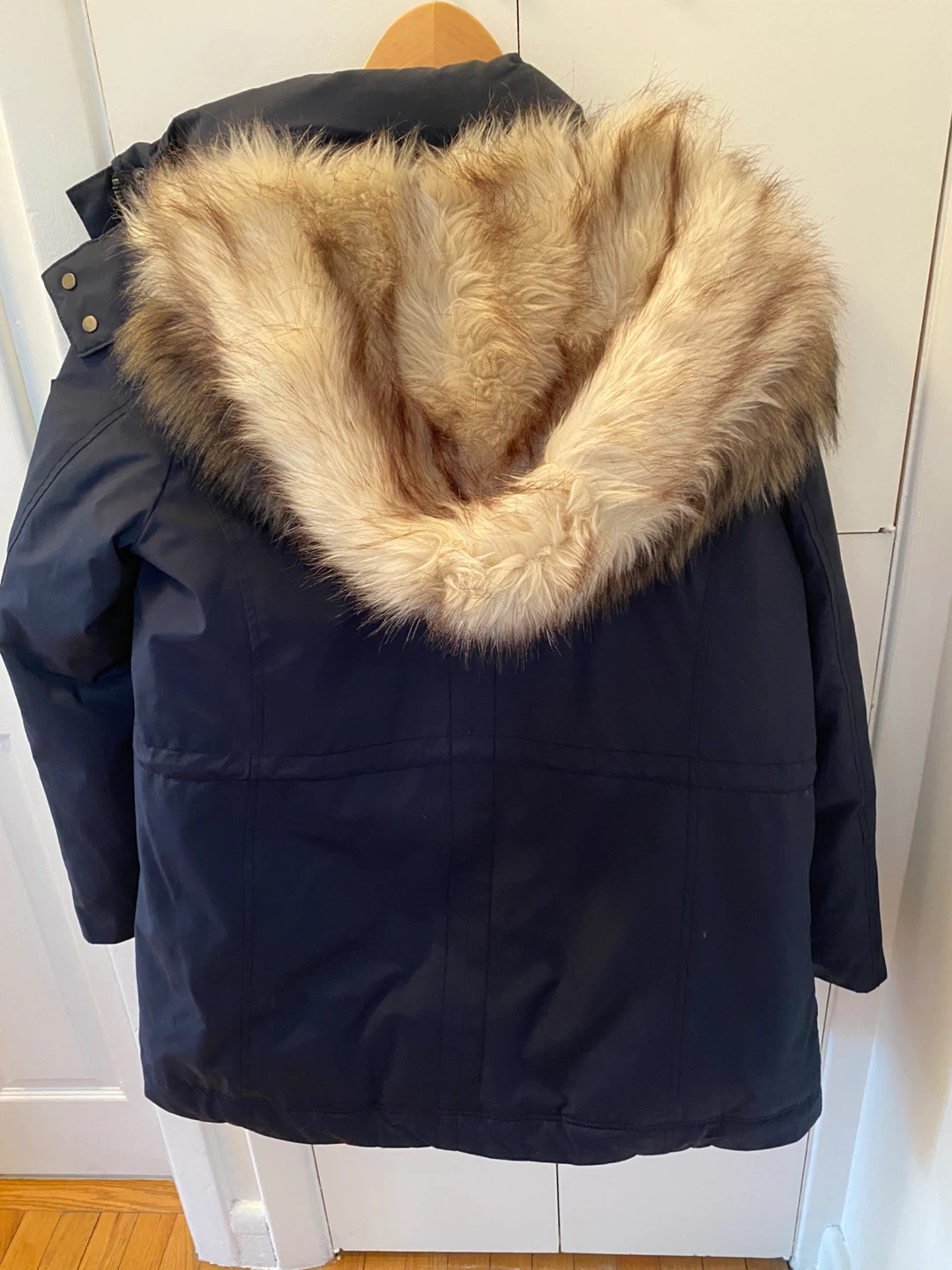Banana Republic Navy Parka with Faux Fur Hood - photo 2