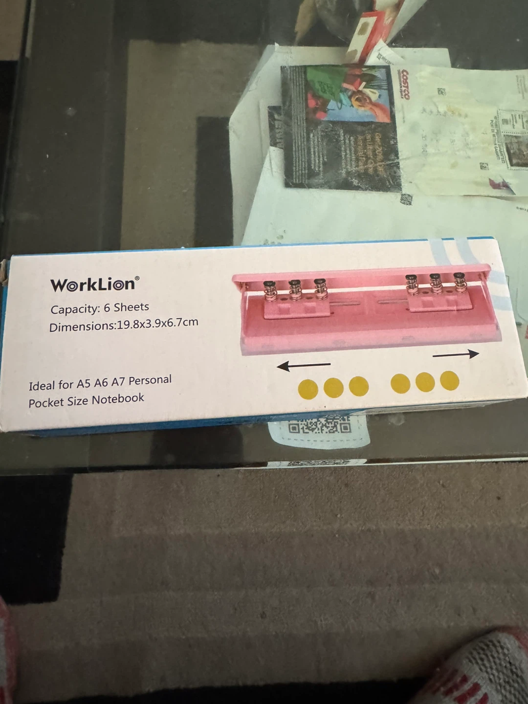 WorkLion Adjustable 6-Hole Paper Punch - Pink - photo 2