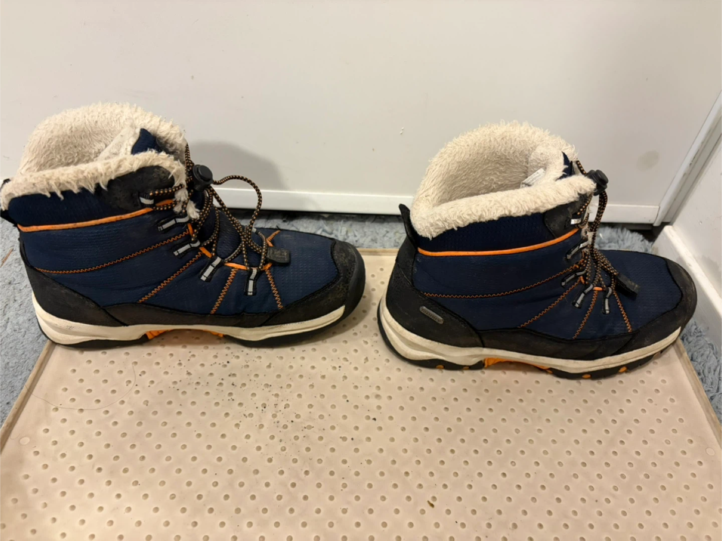 Isotherm Winter Boots - Navy/Orange - Kids Size UK 2 / US 3 - photo 2