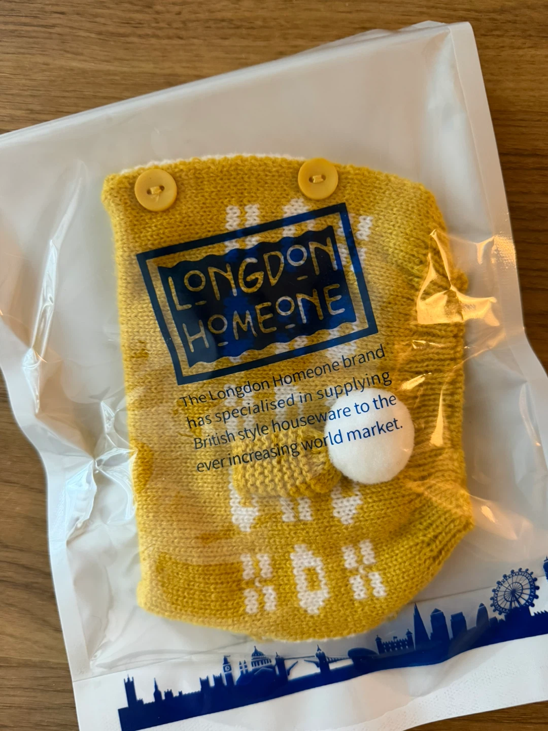 LONGDON HOMEONE Yellow Knit Tea Cozy with Pom Pom - photo 2