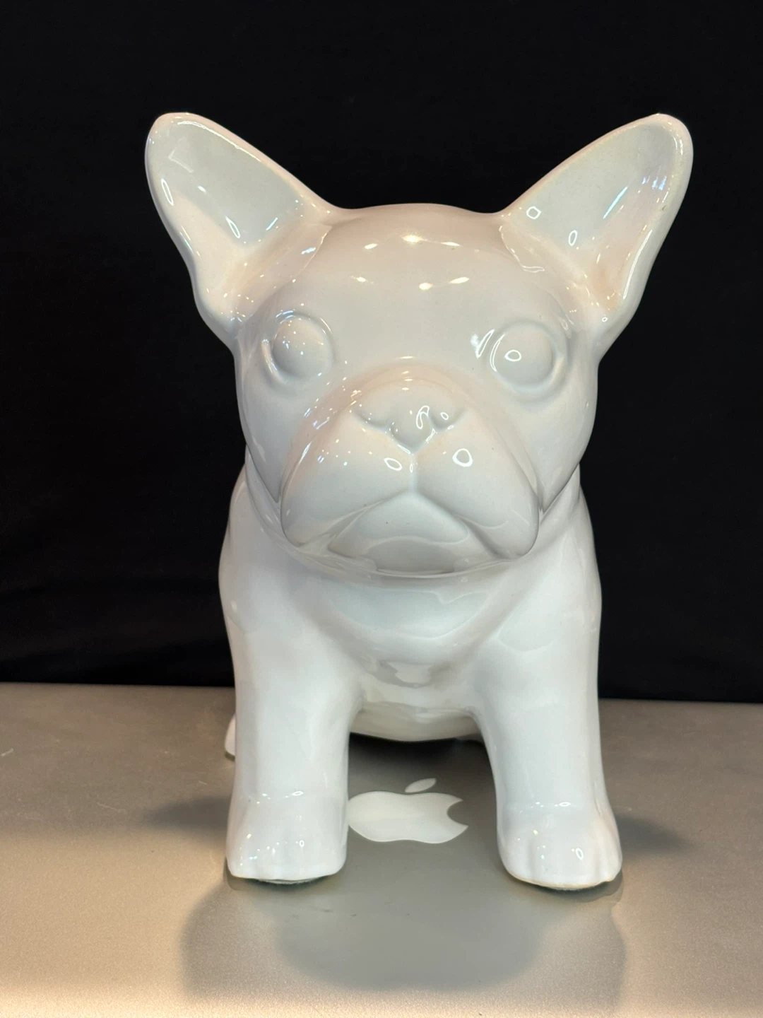 White Ceramic French Bulldog Vase - photo 5