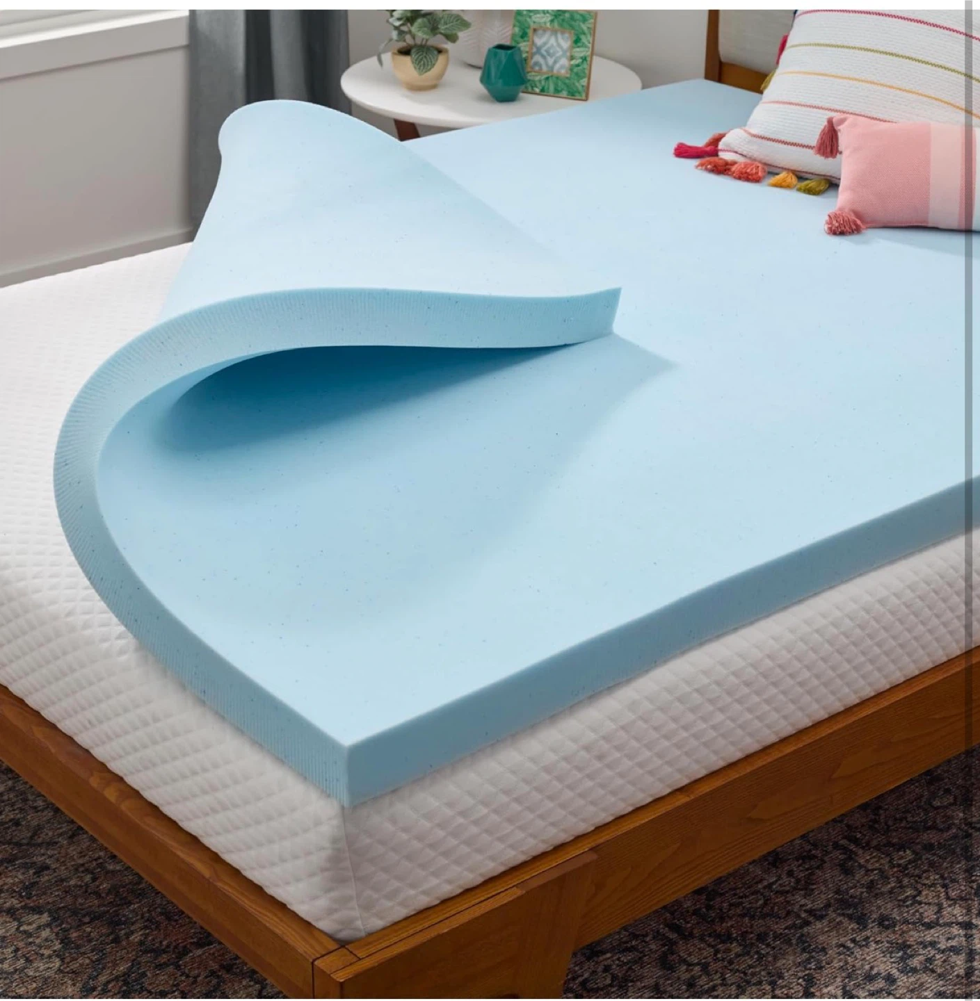 Twin mattress, frame, and topper - photo 2