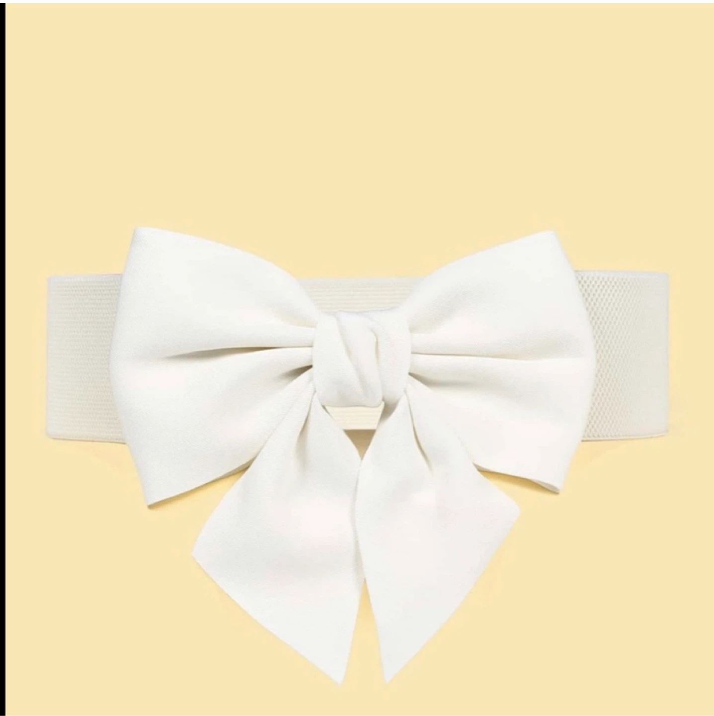 Plus Size Bow Belt in white - photo 2