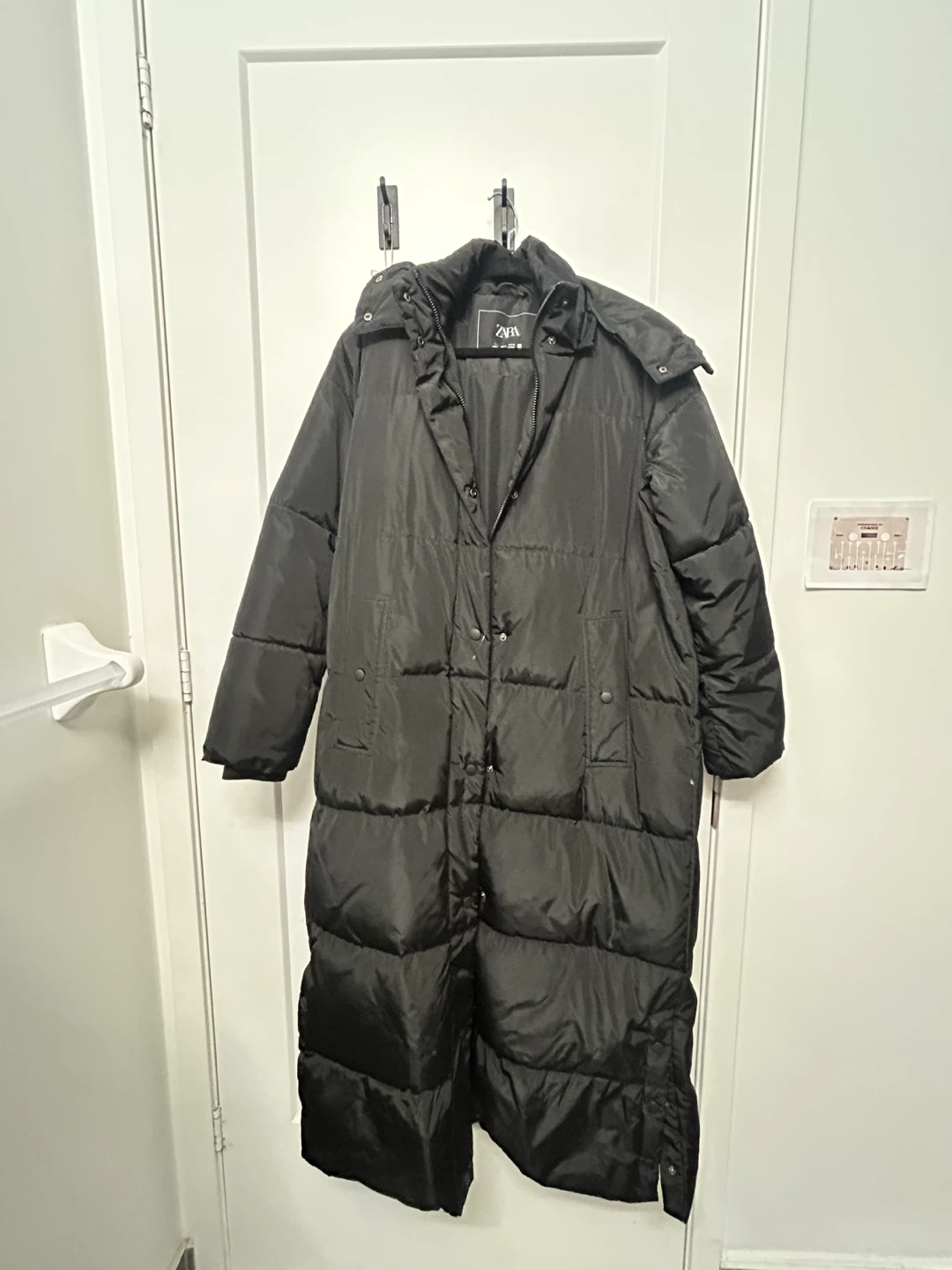 ZARA Black Puffer Coat - Size S/M - photo 2