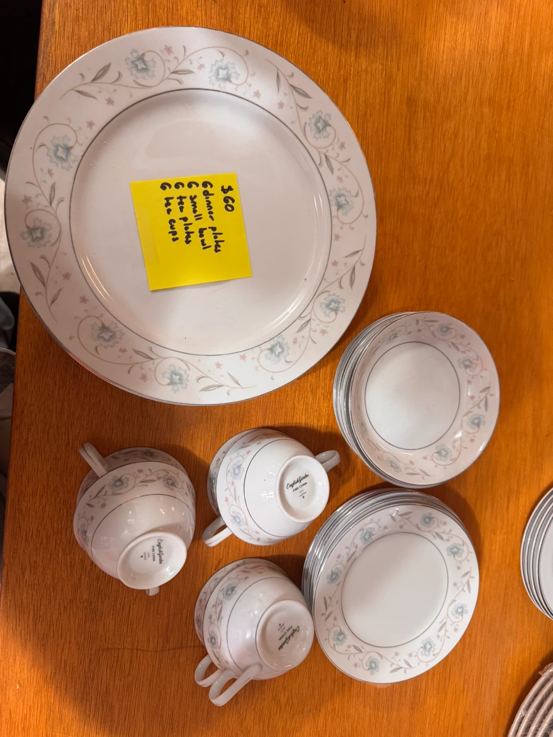 English Garden Fine China Dinnerware Set