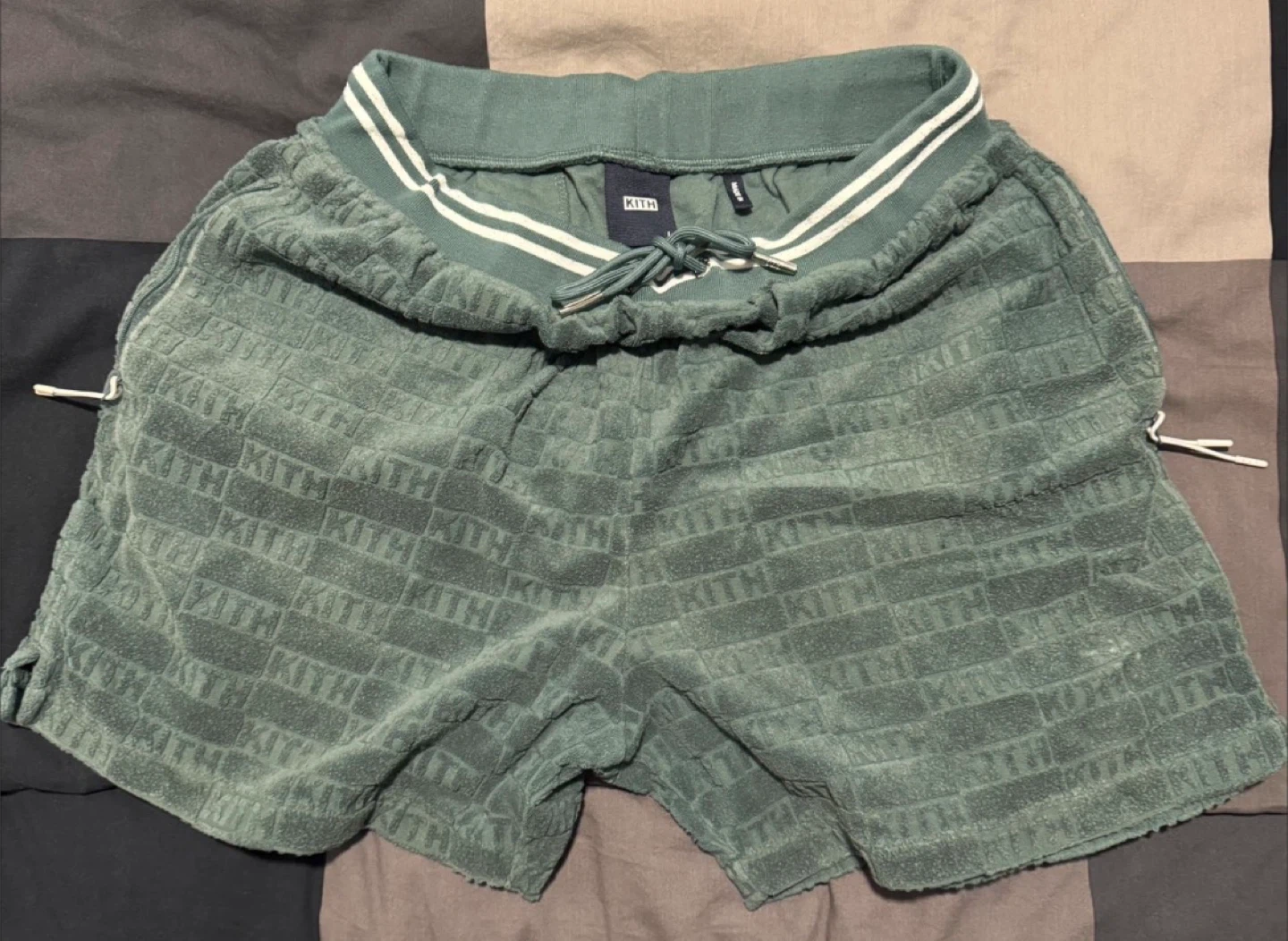 Kith Terrycloth Logo Shorts Green Size L