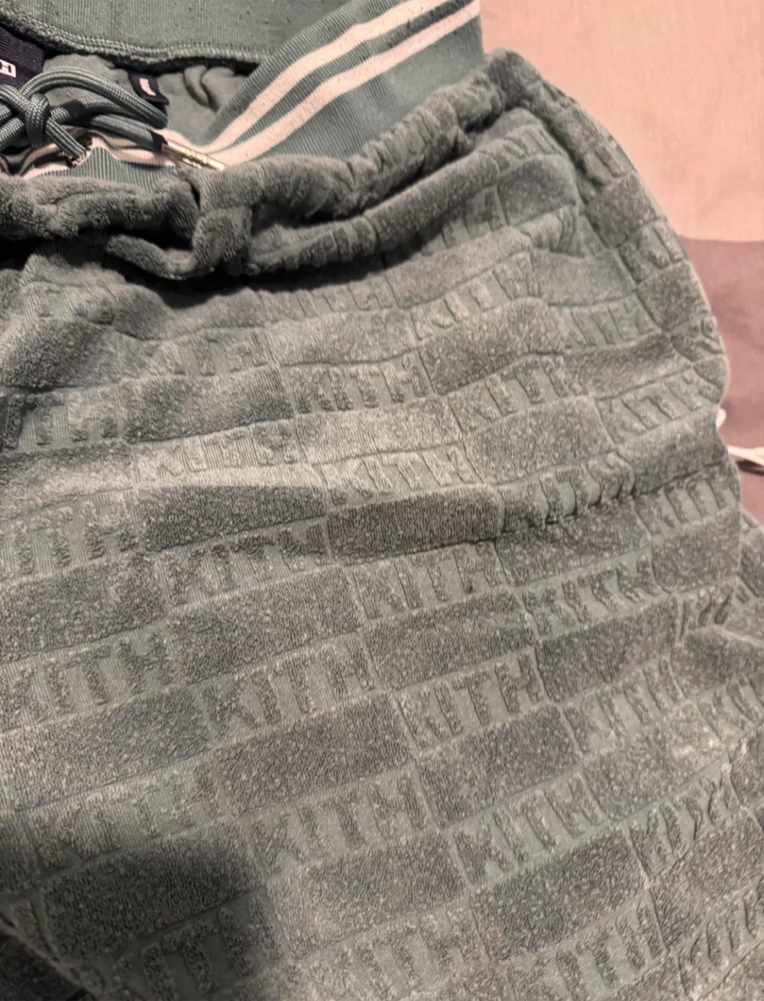 Kith Terrycloth Logo Shorts Green Size L - photo 3