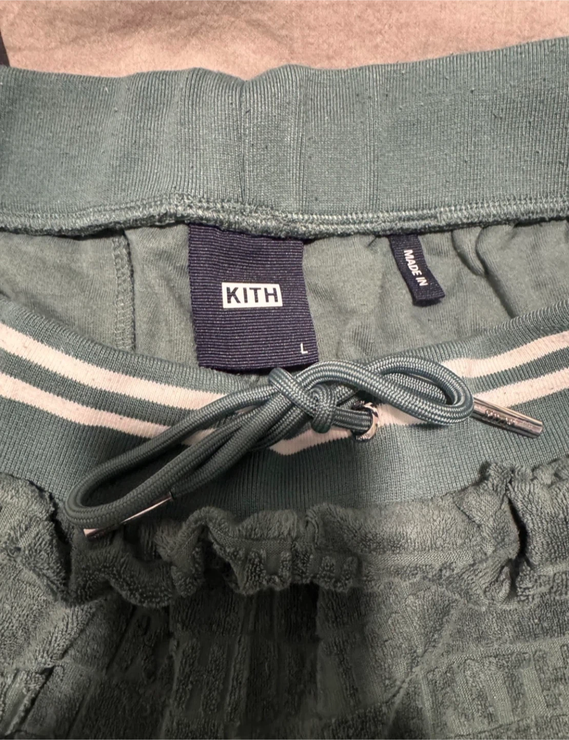 Kith Terrycloth Logo Shorts Green Size L - photo 2