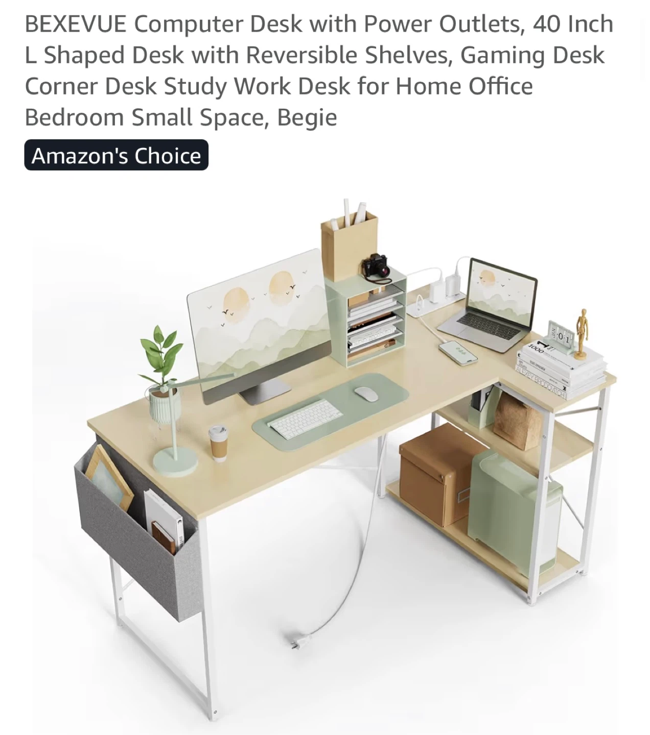 40 inch L Shaped Office Desk