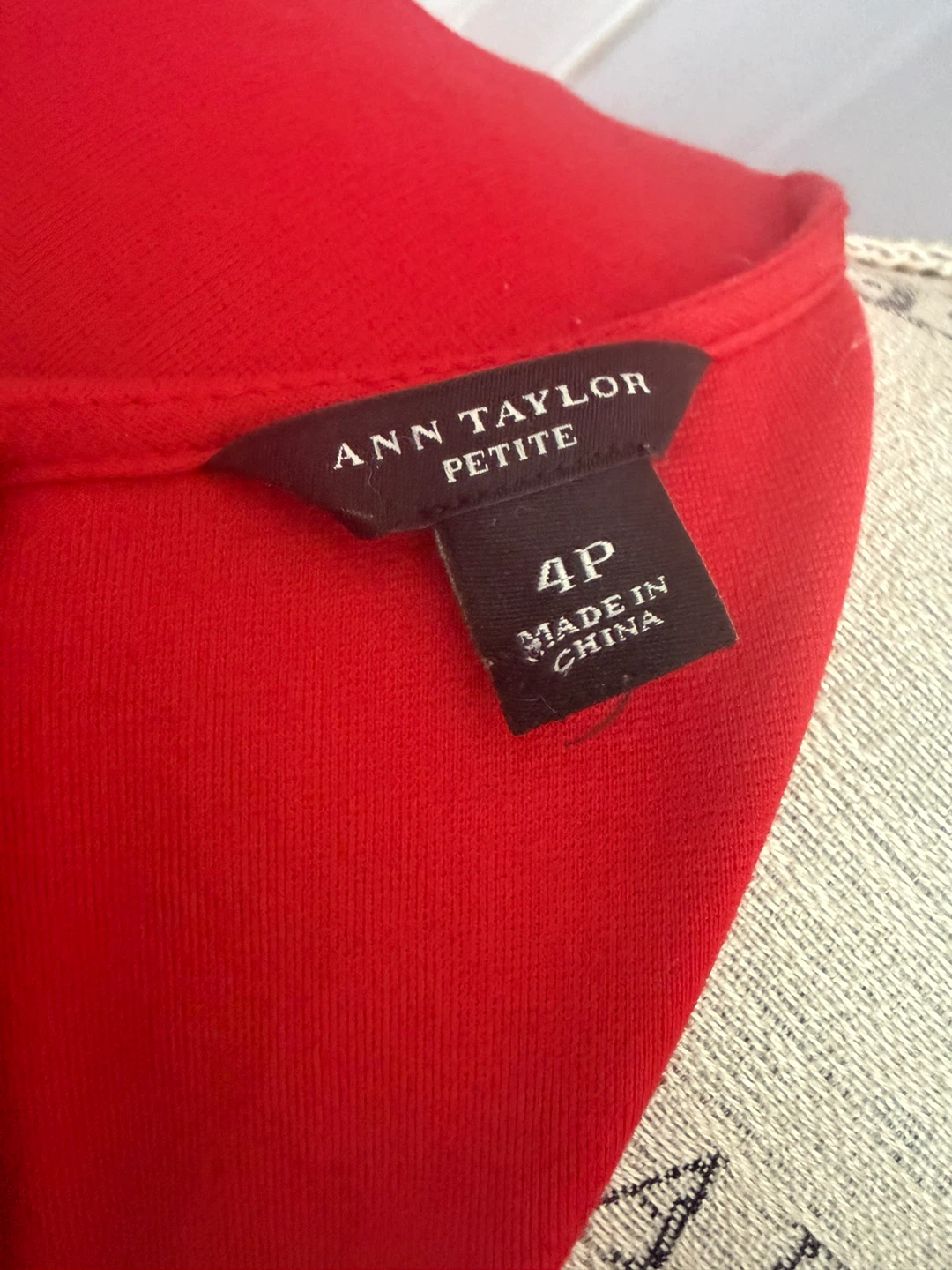 Ann Taylor Petite Red 3/4 Sleeve Dress - photo 2