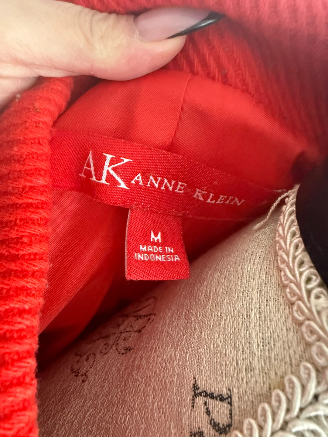 Anne Klein Red Toggle Duffle Coat Size Medium - photo 2